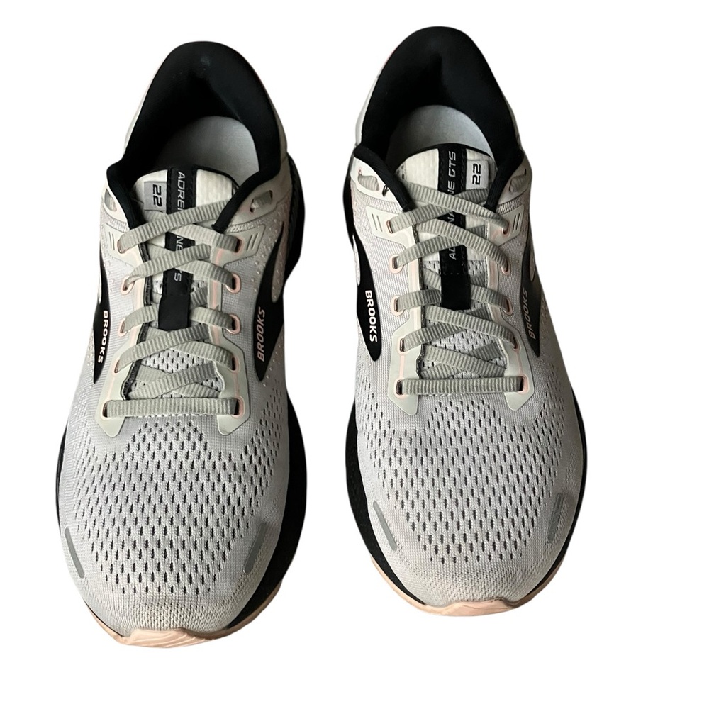 Brooks Adrenaline GTS 22 Women Gray Rose Black Running Sneakers Size 10.5 W - Picture 3 of 14
